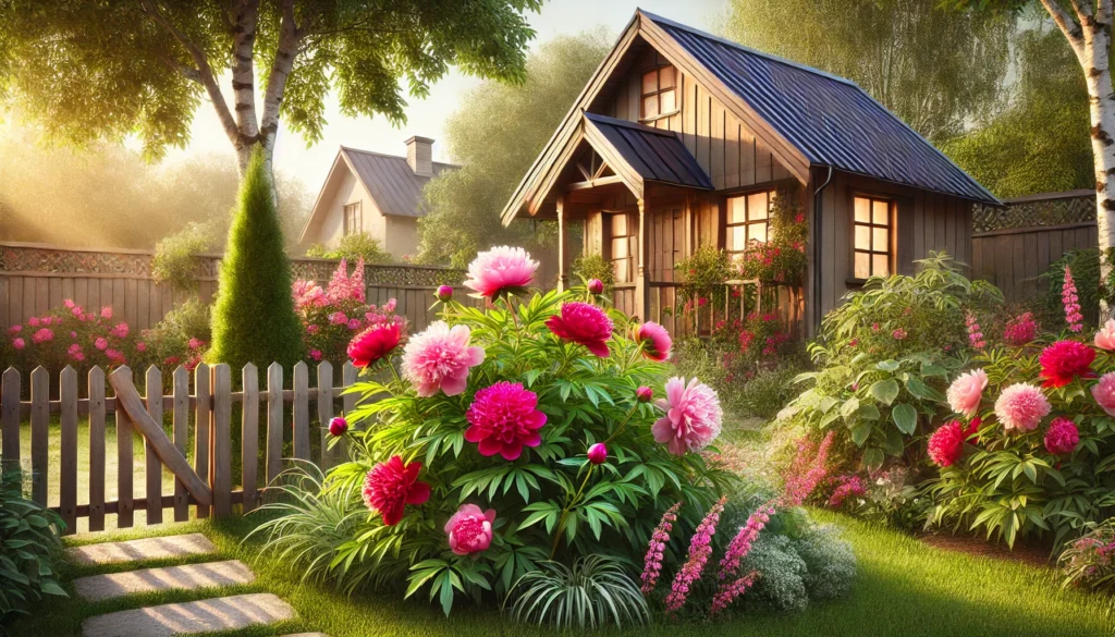 how to Plant Peony Near House