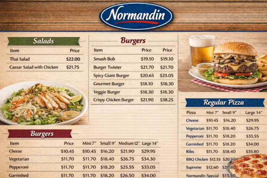 Normandin Menu 