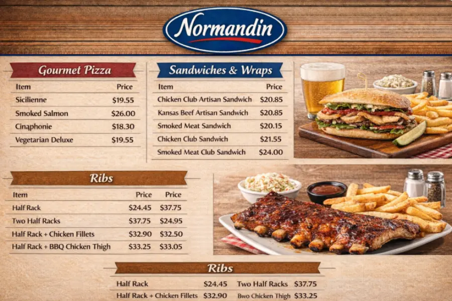 Normandin Menu 